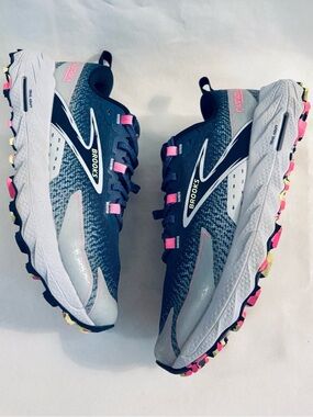 Brooks Women's Teal, Gray & Pink Trail Running Shoes